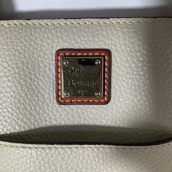 Womens Vintage Dooney & Bourke Pebbled Leather Lexington Shoulder Hand Bag Bone - Picture 5 of 11